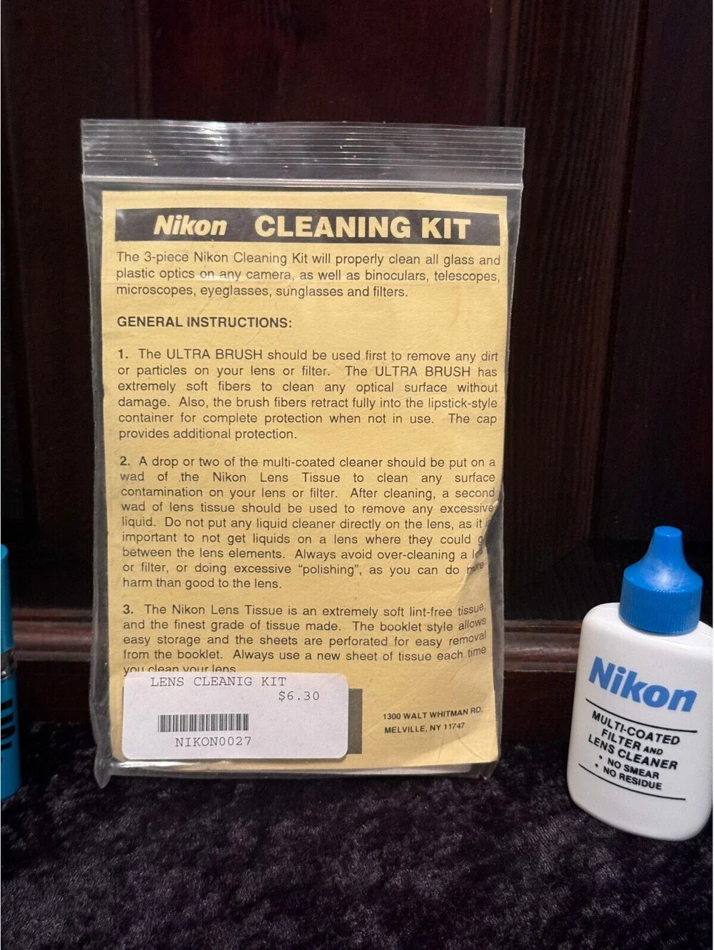 VintageNikon Lens Cleaning Kit w/Ultra Brush/Lens Cleaning Tissue & Multi-Coated